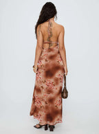 Saye Halter Twist Maxi Dress Multi