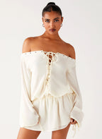Astaria Mini Dress - Ivory