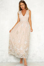 Glitter Trail Maxi Dress Bronze