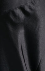Adilah Maxi Dress - Cowl Neck Satin Dress in Black