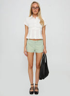 Hot Commodity Micro Shorts Green Check