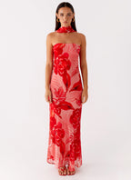 Under The Pagoda Maxi Dress - Sicily Sunsets Print