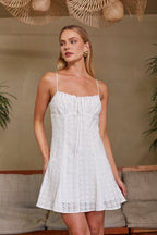 Cambrie Eyelet  Mini Dress