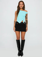 Karre Off The Shoulder Top Aqua