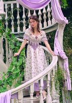Curve & Plus Purple Jacquard Vine Corset Dress