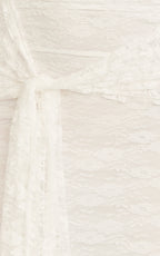 Melville Maxi Dress - Off Shoulder Long Sleeve Lace Dress in White