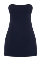 Neeka Strapless Bow Back Mini Dress - Navy