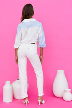 LEVIS Ribcage Straight Jeans Ankle Cloud Over White