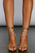 Bring The Glow Lace-Up Stiletto Heels