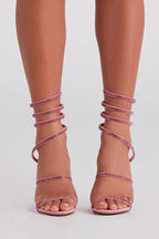 Spiral Rhinestone Stiletto Heels