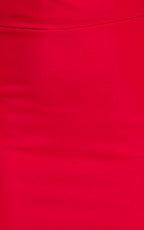 Nalfie Mini Dress - Tipped Shoulder Jersey Drape Dress in Red