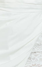 Bianca Maxi Dress - Strapless Fit And Flare Dress in Ivory
