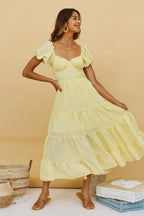 Serendipitous Moments Maxi Dress Yellow