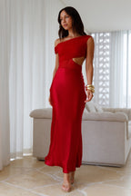 Dreamer's Path Off The Shoulder Maxi Dress Red