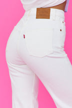 LEVIS Ribcage Straight Jeans Ankle Cloud Over White