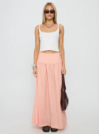 Analeah Tie Side Midi Skirt Orange Check