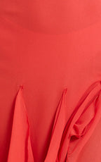 Maeve Maxi Dress - V Neck Ruffle Tier Slip Dress in Chilli