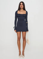 Dalzine Long Sleeve Mini Dress Navy