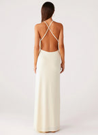 Mistlight Cowl Maxi Dress - Yellow