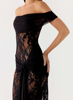Gracie Twist Maxi Dress - Black