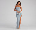 Lola Formal High Slit Glitzy Glitter Dress