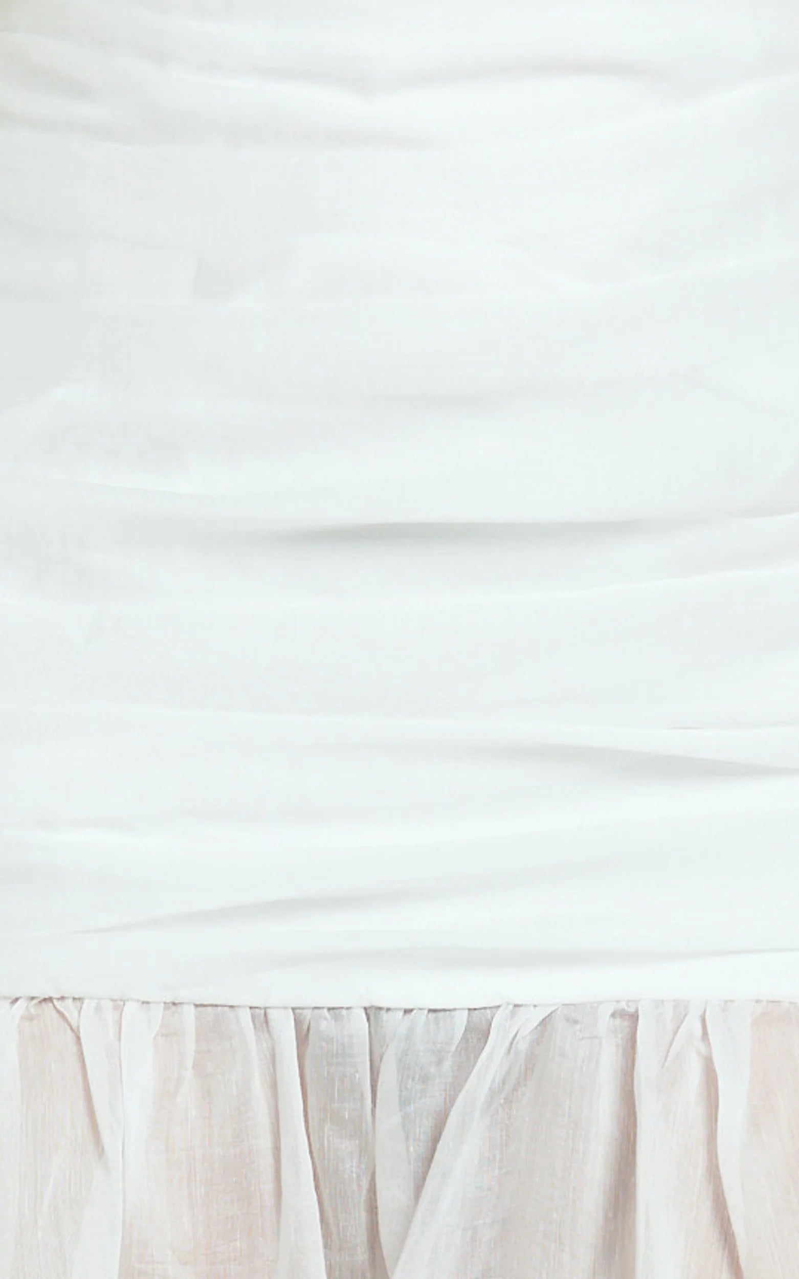 Mackenzie Maxi Dress - Tipped Shoulder Drop Waist Full Gathered Skirt Dress in White