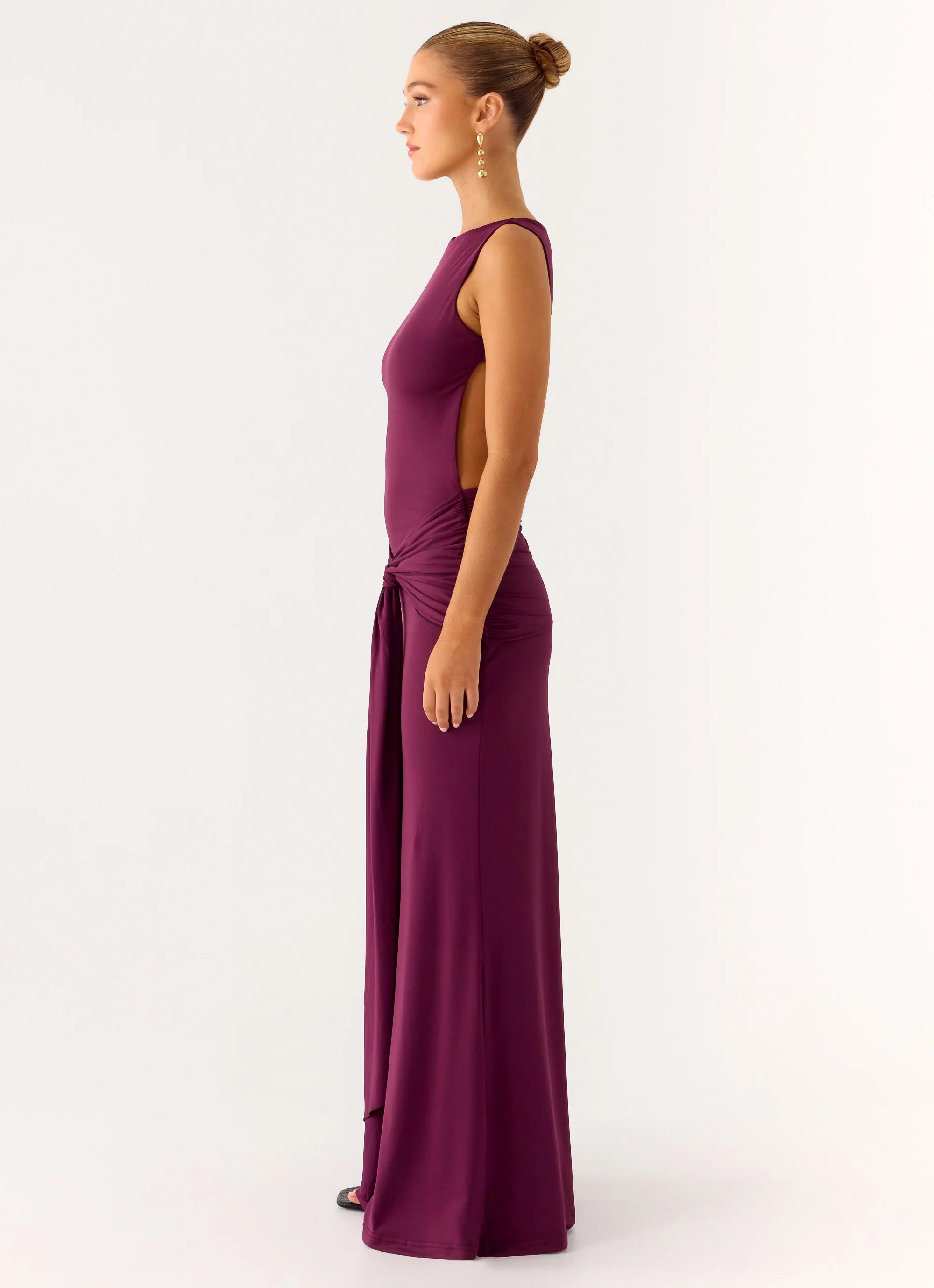 Fault Line Maxi Dress - Plum
