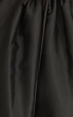 Louisa Maxi Dress - Boned Bodice Lace Up Back Dress in Black