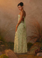Celandine Beaded Maxi Dress - Lime