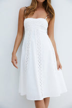 Celestial  Midi Dress White