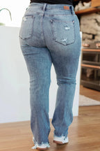 Destroyed Straight Jeans