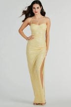 Lakelyn Lace-Up Floral Sequin Mesh Formal Dress