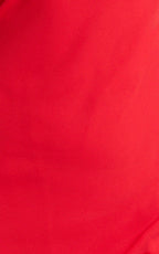 Sonya Maxi Dress - Cowl Neck Asymmetric Fit And Flare Dress in Red