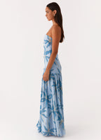 Eden Strapless Maxi Dress - Opulent Blue