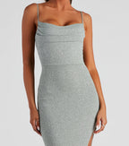 Lola Formal High Slit Glitzy Glitter Dress