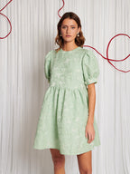 Plume Jacquard Mini Dress