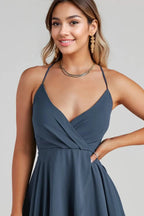 Flutter Away Layered Skater Dress