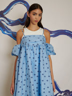 Ditsy Daisy Off Shoulders Midi Dress