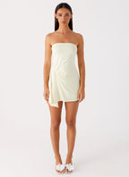 Sana Strapless Mini Dress - Yellow