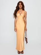 Good For You Halter Maxi Dress Orange