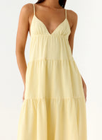 Lotty Linen Maxi Dress - Yellow
