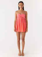 Elevare Strapless Mini Dress - Sunset Ombre