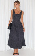 Lioness - Luna Rosa Maxi Dress - In Noir Polka