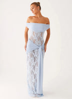 Gracie Twist Maxi Dress - Blue
