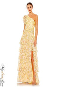 Long Formal One Shoulder Print Gown