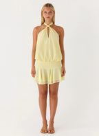 Beginning Mini Dress - Butter Yellow