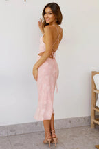 Rule Your World Midi Dress Pink