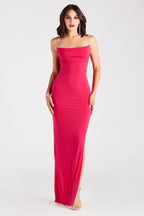 Alisha Rhinestone Strap Formal Dress