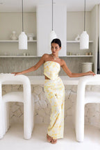 Radiant Romances Satin Set Yellow