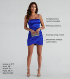 Wrapped In Stylish Satin Mini Dress